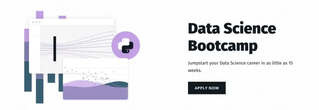 Flatiron Data Bootcamp website homepage