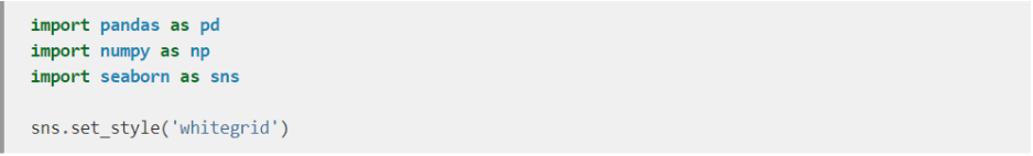 Screenshot of the commands needed to import libraries and set up plotting styles in Python