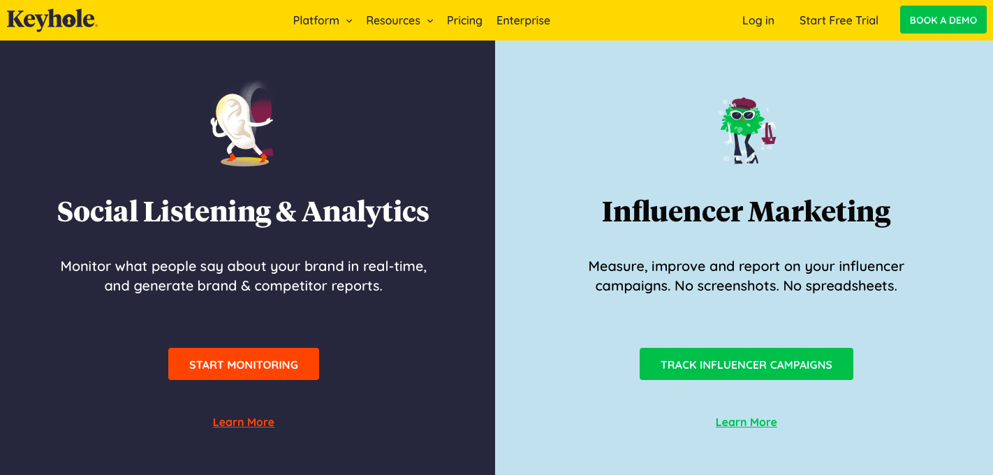 Keyhole, one of the best social media management tools
