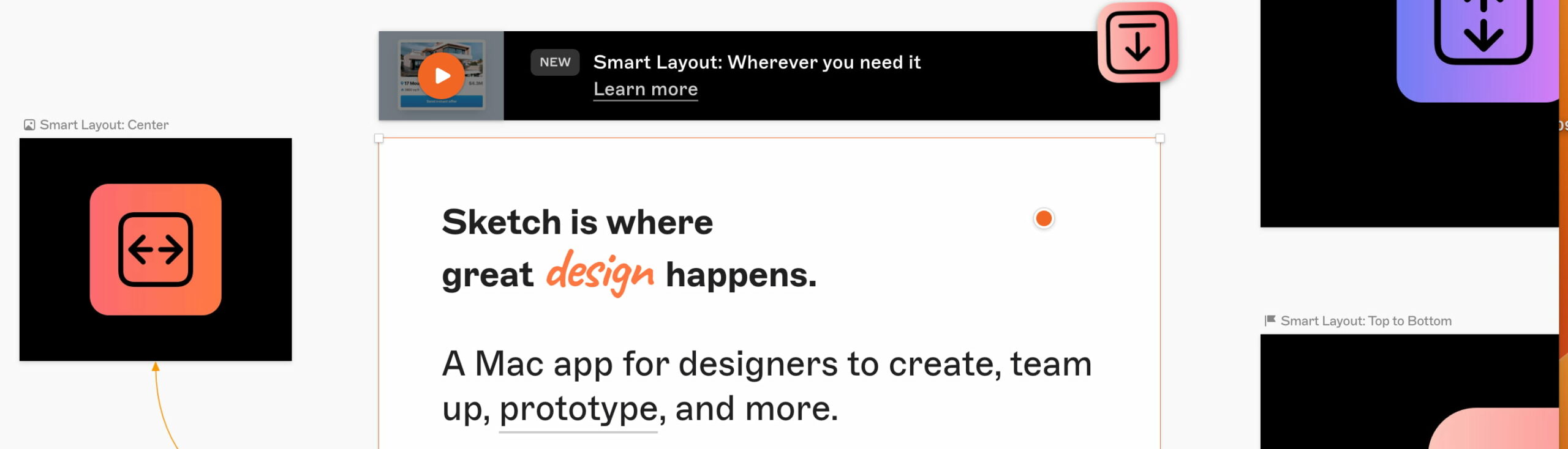 A screenshot of the Sketch website