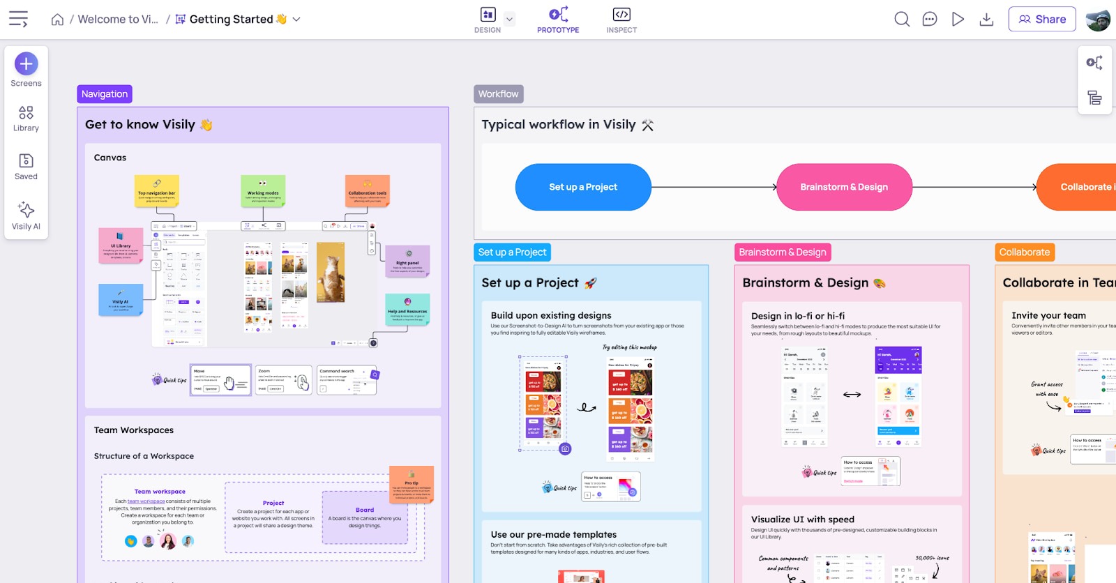A screenshot from Visily, showcasing their UI