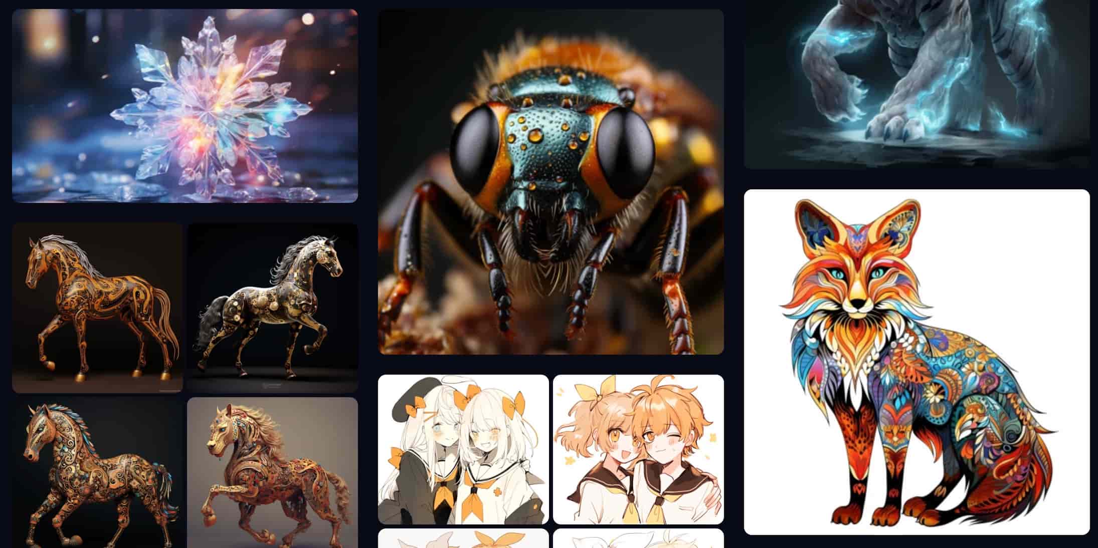 Examples of midjourney ai images taken from the midjourney website