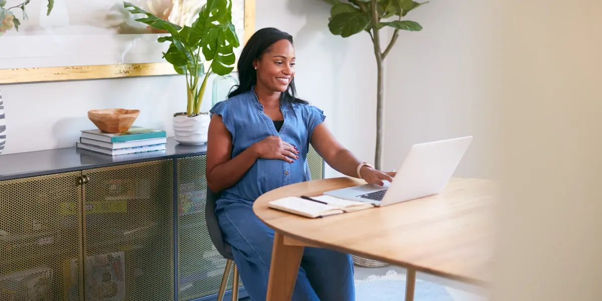 A data analyst working from home, working on secondary data analysis