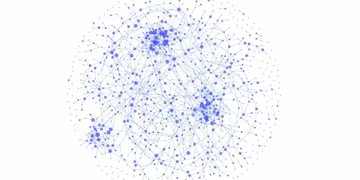 An artistic visualisation of the cluster analysis technique.